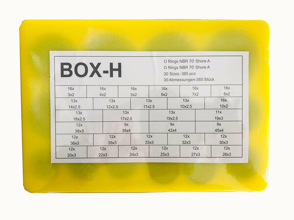 BOX-H SHORE O-RİNG KİTİ (METRİK) SARI