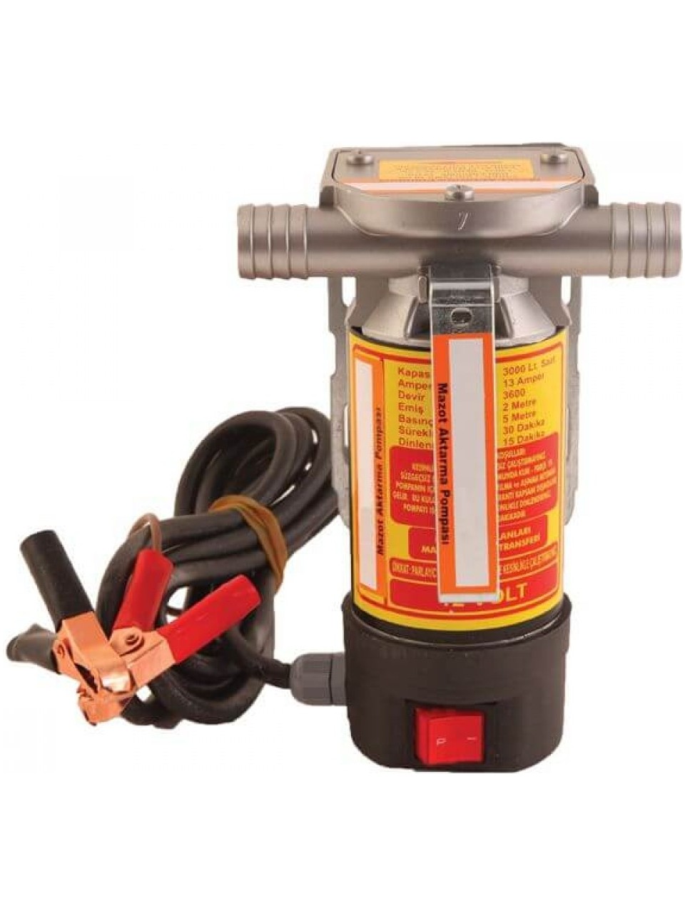 Düzey Mazot-Su Dıştan Çekme Pompa 1 DK 20 LT (3/4) - 9 mm Hortum Çıkışlı -12 VOLT